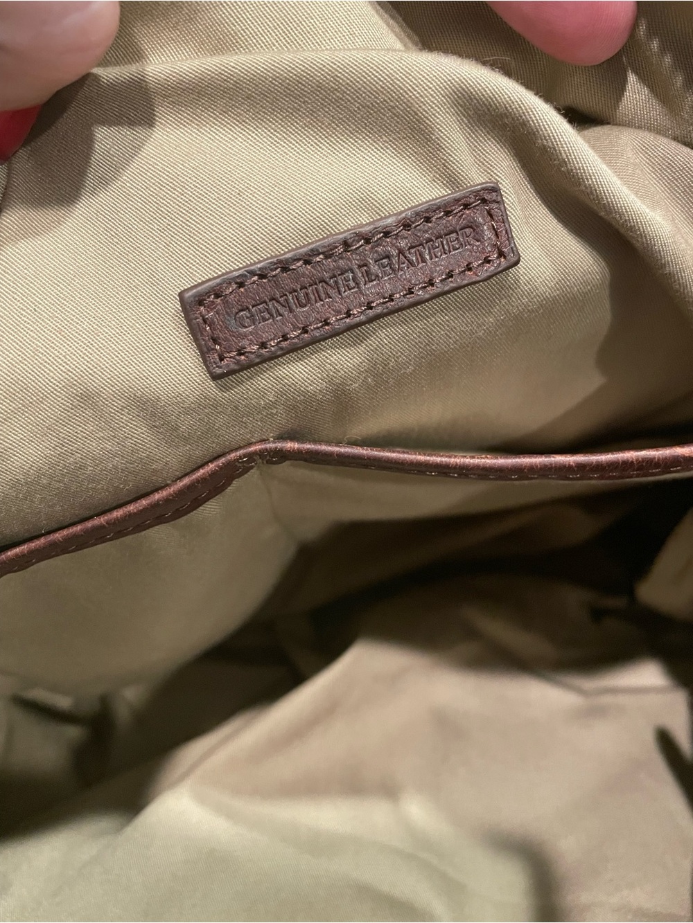 Cynthia Rowley Cream Leather Messenger with Brown Trim - Picture 8 of 11